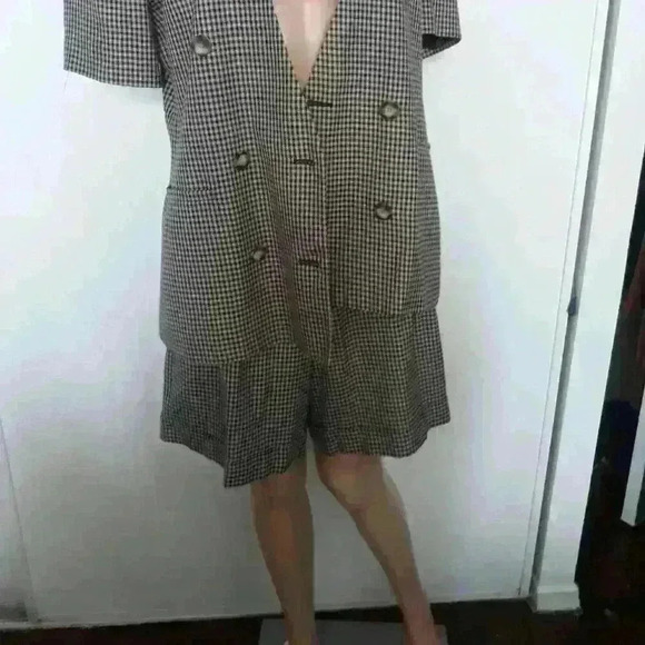 Rowan Rena for Seville office party  brown checkers short size 14 P - Picture 2 of 3